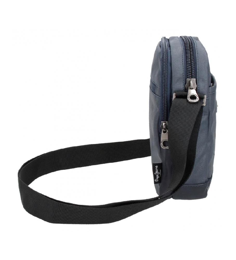 Bolsa de ombro Pepe Jeans Hatfield com dois compartimentos, azul marinho.