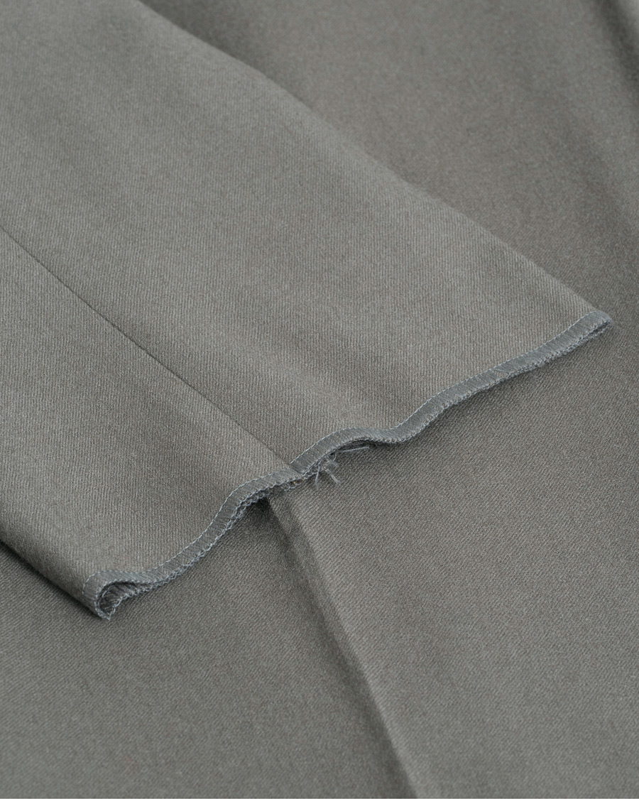 Giorgio Armani Tapered Wool Flannel Trousers Light Grey