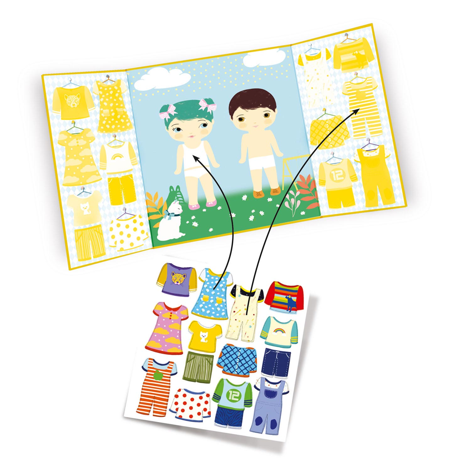 Djeco Herbruikbare Stickers Kleren