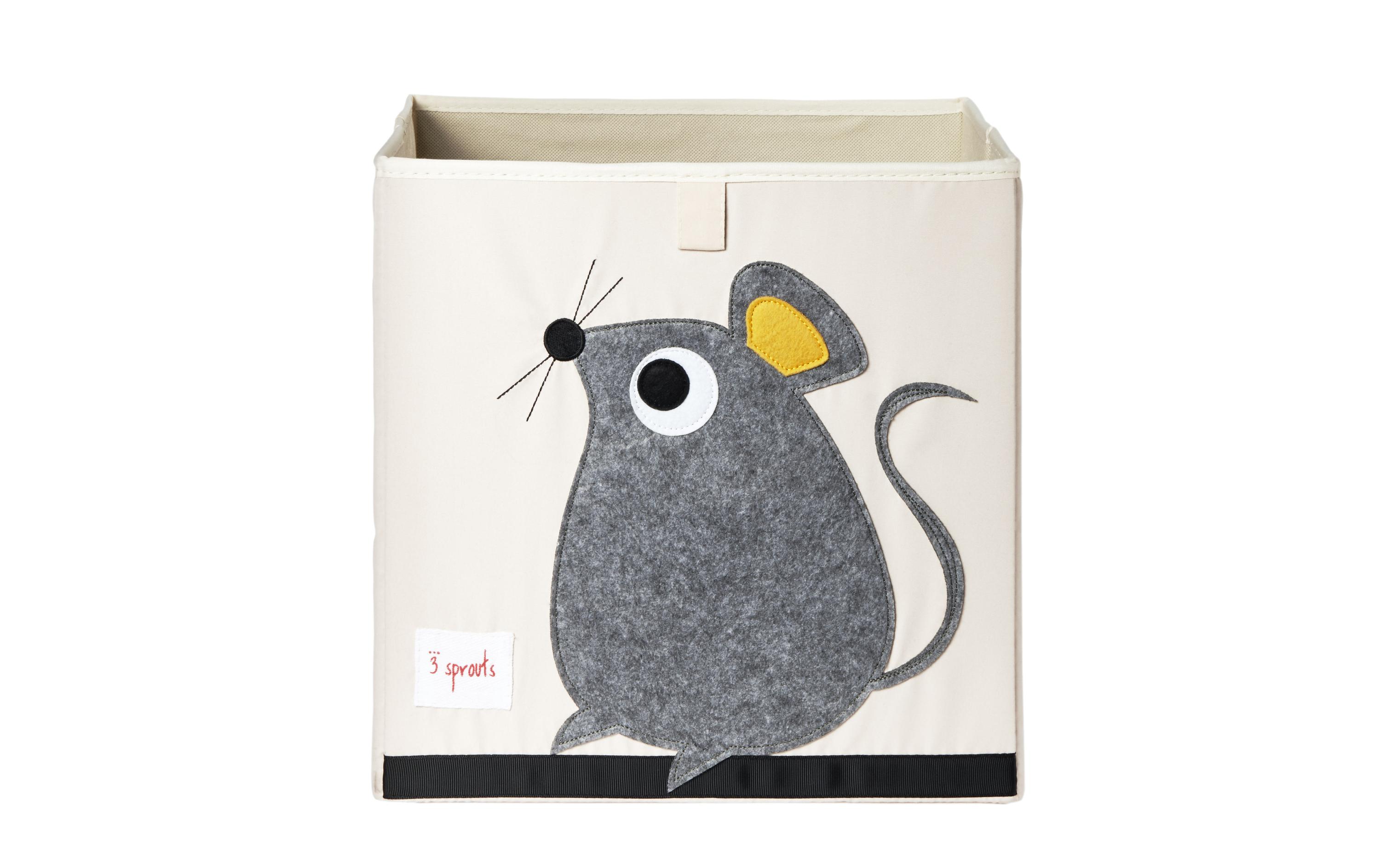 Spielzeugbox MausAufbewahrungsbox aus Stoff, 33 x 33 cm