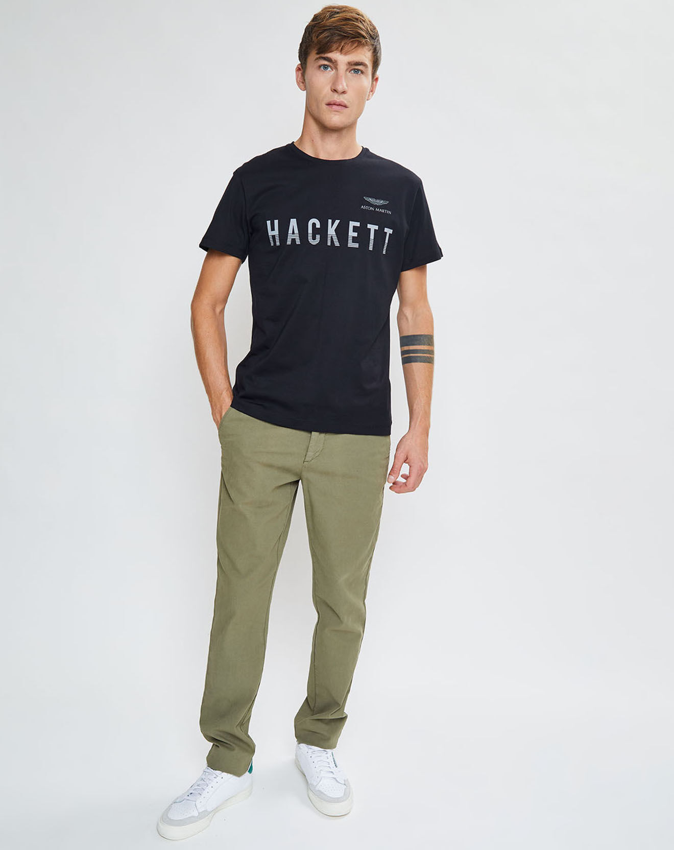 Hackett London T-Shirt Logo Aston Martin Racing noir