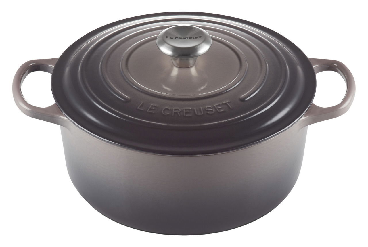 LE CREUSET Bräter Rund 26cm Flint SIGNATURE