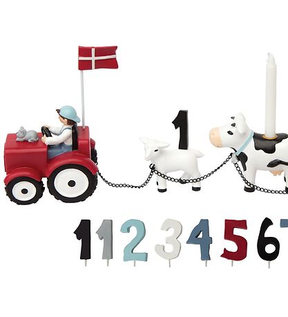 Kids by Friis Geburtstagszug - 45 cm - Bauernhof