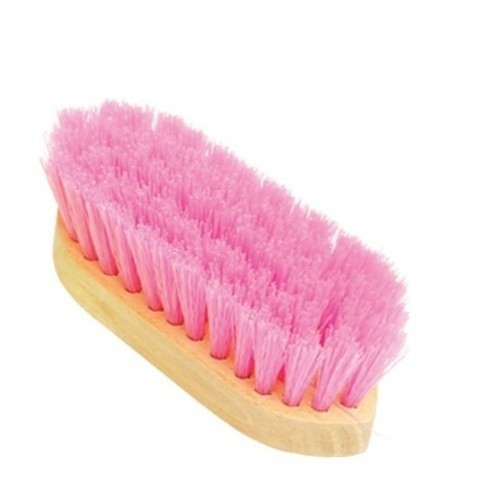 Escova de madeira Dandy em formato de cavalo, rosa