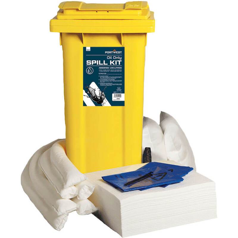 Portwest SM63 kit absorbants 120 litres pour hydrocarbures uniquement Blanc
