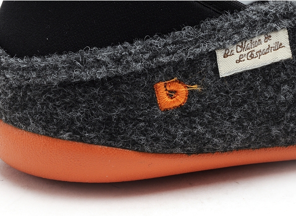La maison de l espadrille chaussons homme 6717 6 noir