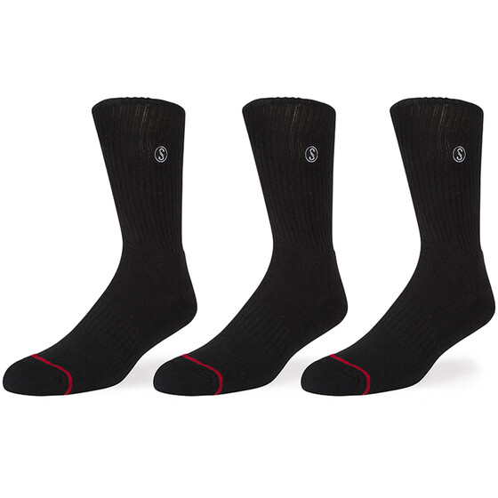 Salty Crew Line Up 3 Sock Pack Black Unisex FA24