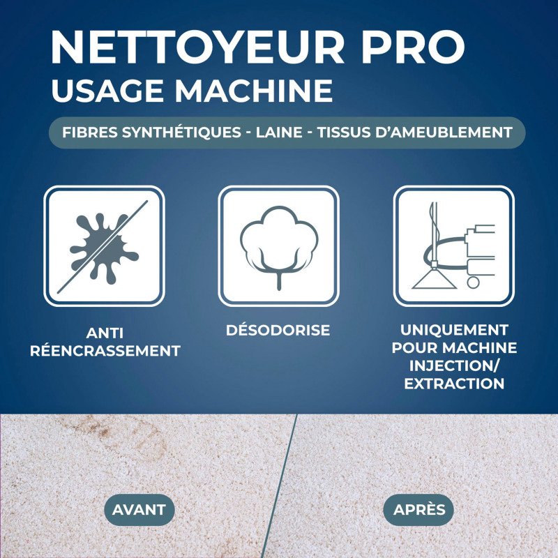 Shampooing nettoyant - méthode pro - tapis et moquettes - anti-acariens - 1