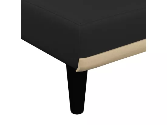 Prolenta Premium - Chaise longue noir tissu