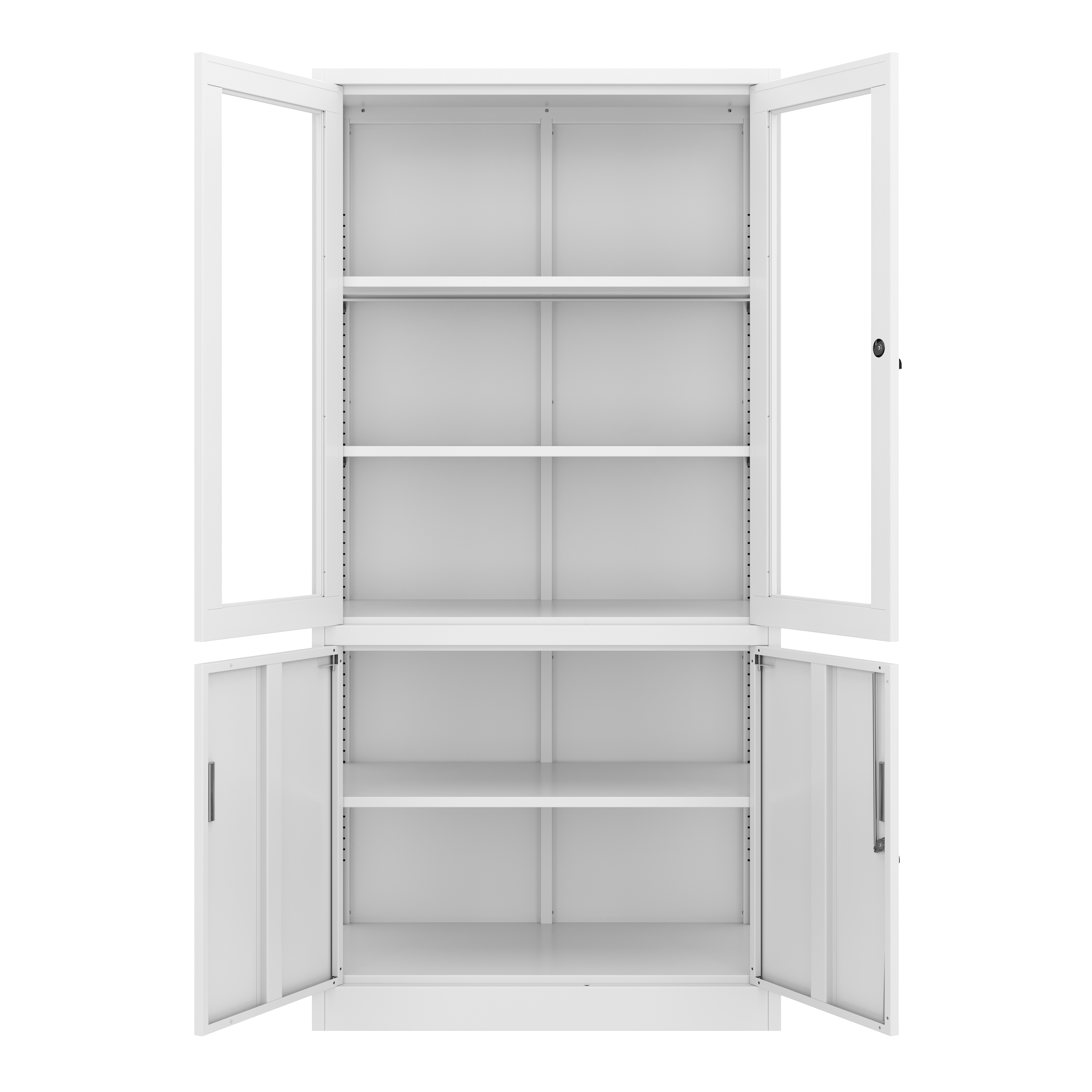 Aktenschrank mit Glastüren 90 x 185 cm weiss