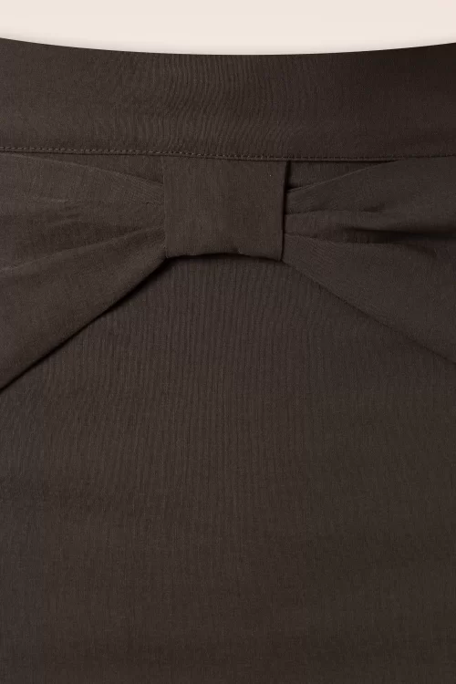 Miss Candyfloss Penney Mocha pencil rok in donkerbruin