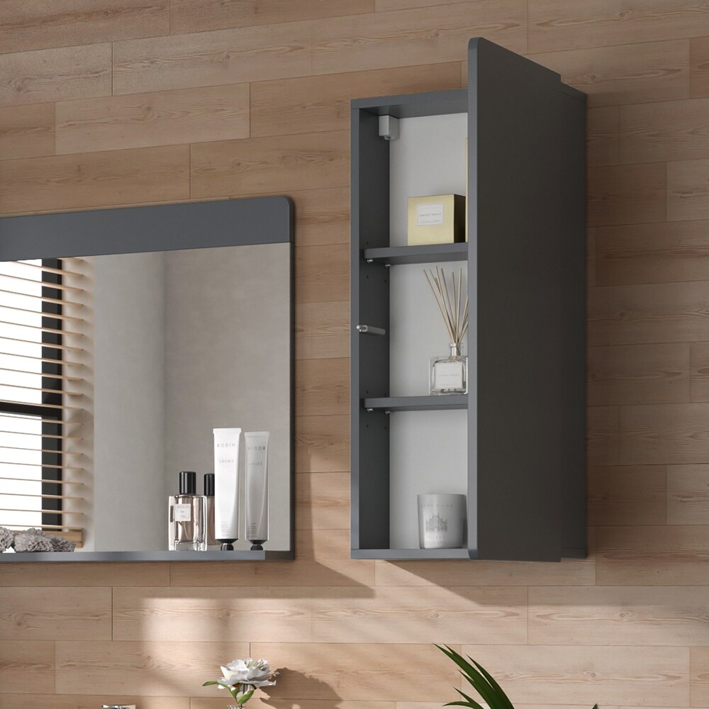 Vicco Hängeschrank Izan Grau 37 x 77 cm Badezimmer 1 Tür