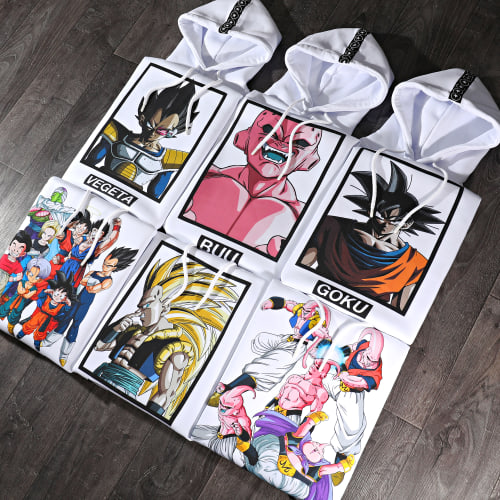 Sweat Capuche DBZ 2021 Blanc