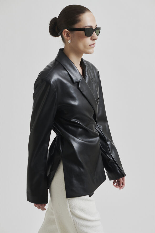 Second Female Seema Wrap Blazer Black