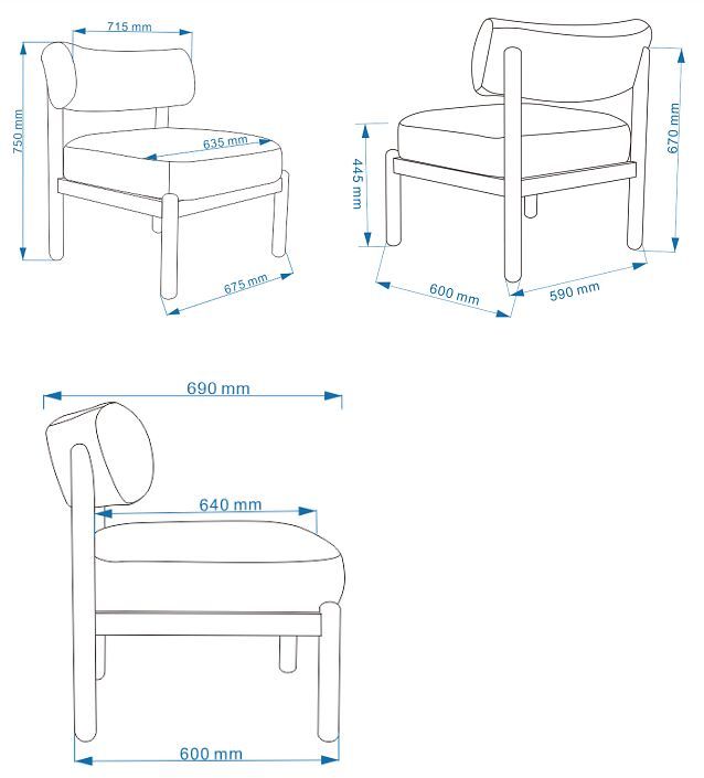 REI Sessel - Beige / B: 70.0 cm x T: 73.0 cm x H: 77.0 cm