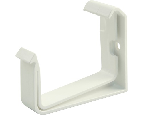 Rechthoekige kunststof gootbeugel Marley, verkeerswit RAL 9016, nominale breedte 70 mm