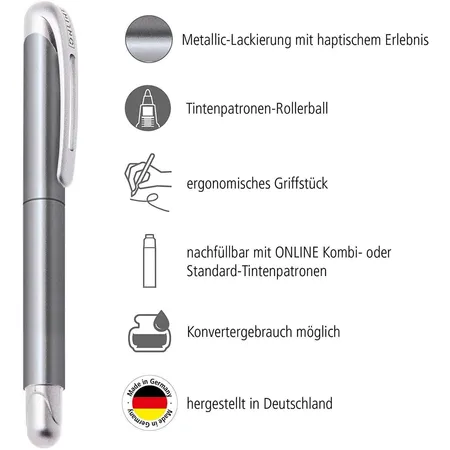 ONLINE Tintenpatronen Rollerball College Metallic Stone