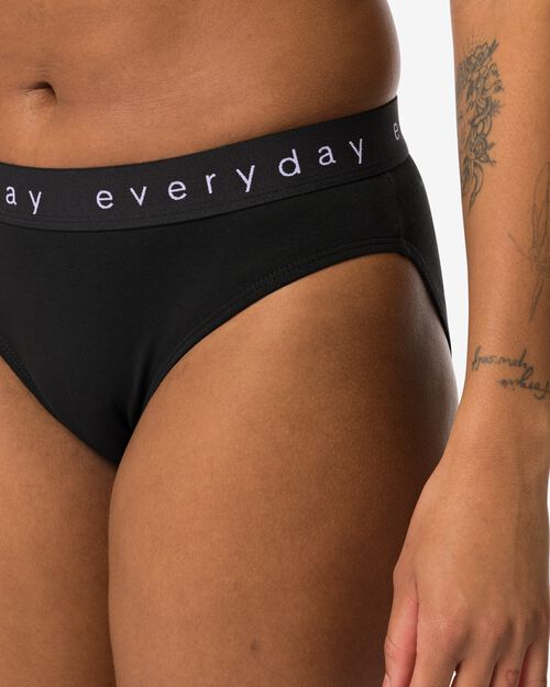 slip coton femme   noir