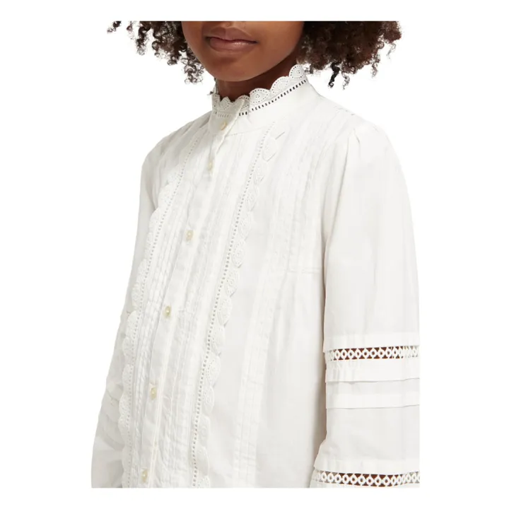Scotch & Soda Chemise Broderie Anglaise  | Blanc