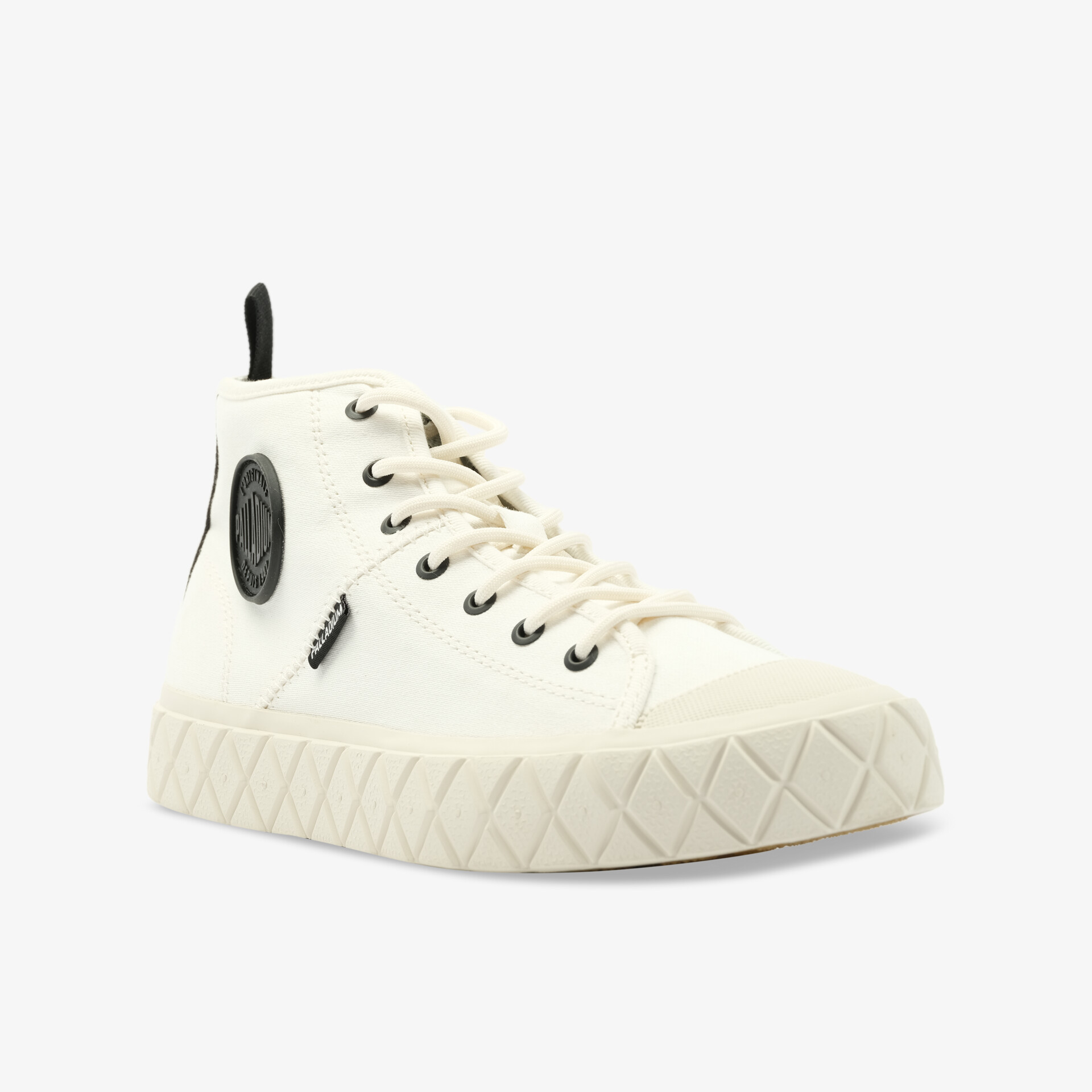 PALLADIUM PALLA ACE MID SUPPLY STAR Damen Leinenschuhe weiß