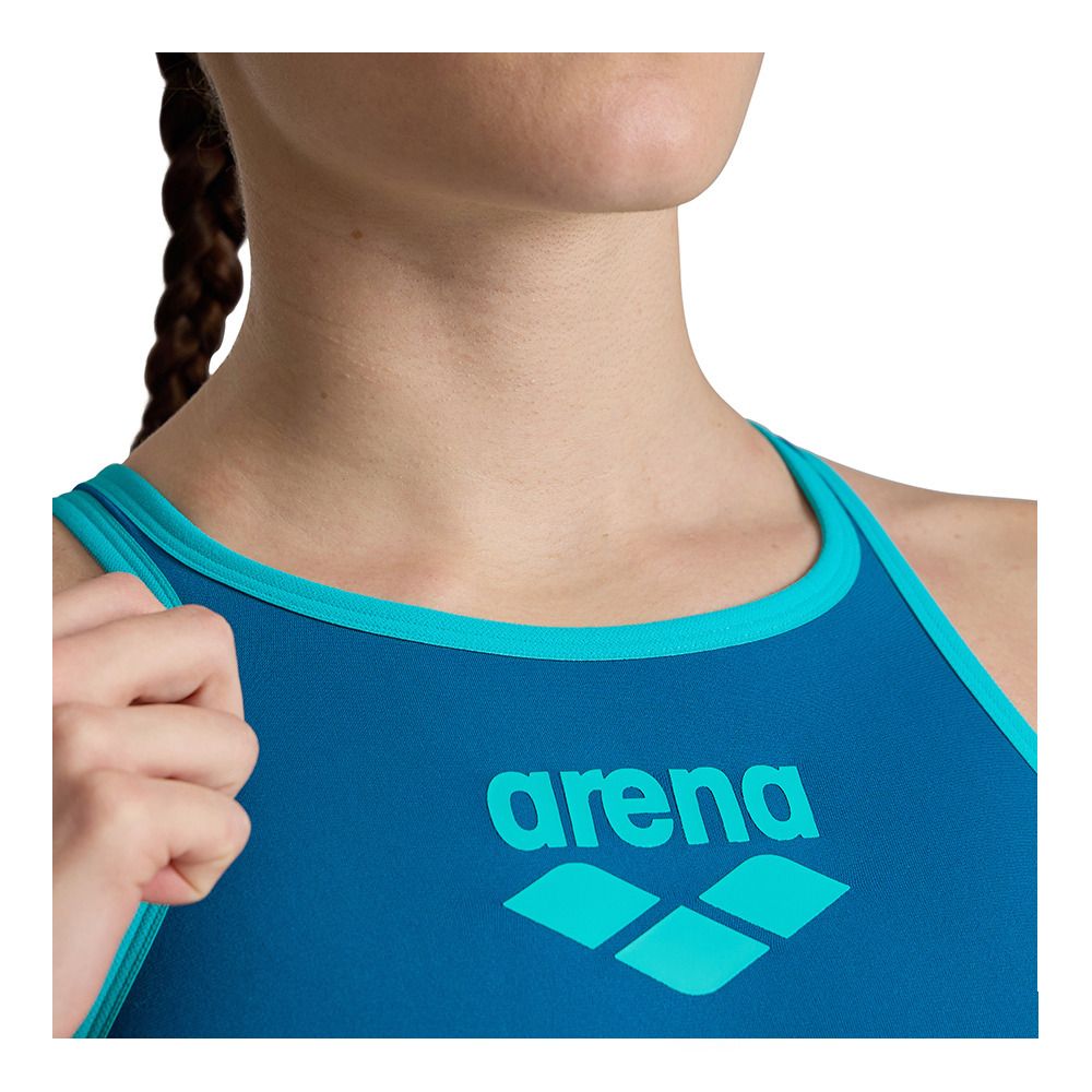 Arena ONE BIGLOGO - Maillot de bain 1 pièce Femme blue cosmo/water