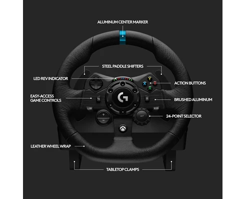 Logitech G923 Racing Wheel and Pedals for Xbox and PC