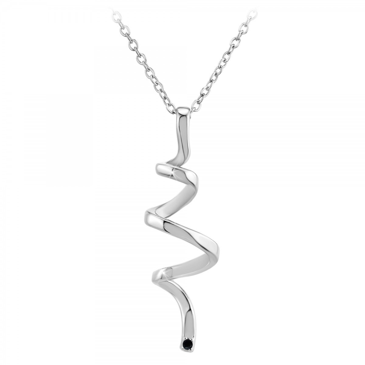 Collier SC Crystal orné d'un véritable diamant noir