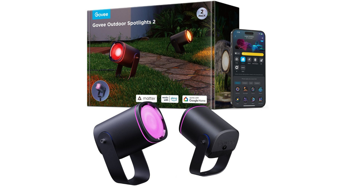 GoveeOutdoor Spotlights 2 - 2-pack verlichting  (Zwart)