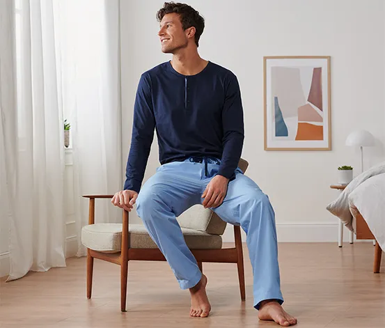 Pyjama mit gewebter Hose
