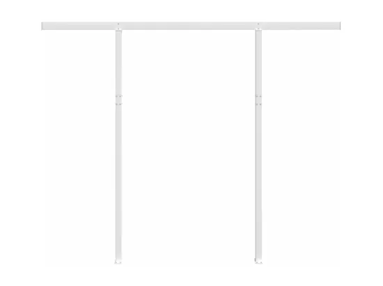 Jeu de poteaux d'auvent blanc 300x245 cm fer