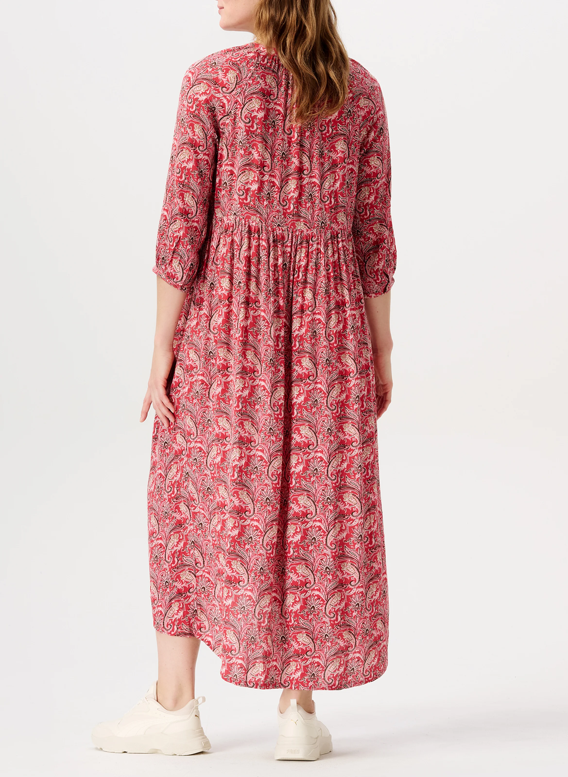 ERBA - Robe longue de grossesse imprimée| Rouge