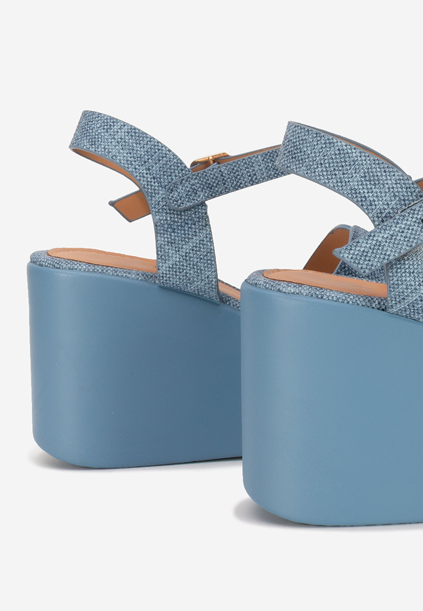 Sandales à plateforme denim Raselia