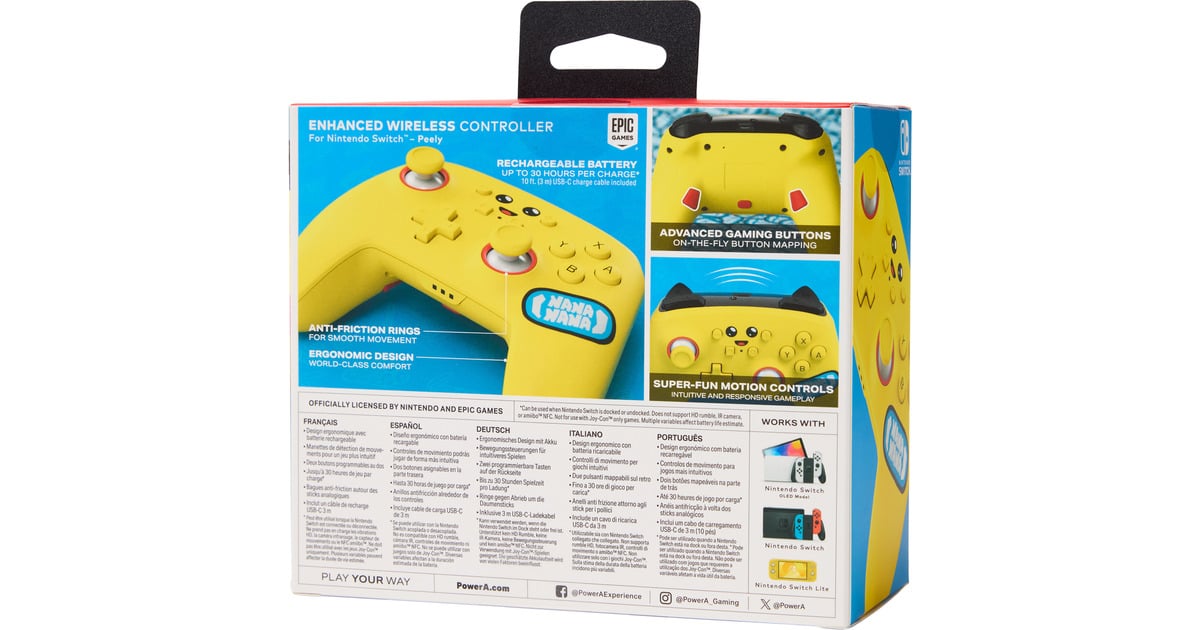 PowerAEnhanced Wireless Controller for Nintendo Switch - Fortnite Peely  (Geel)