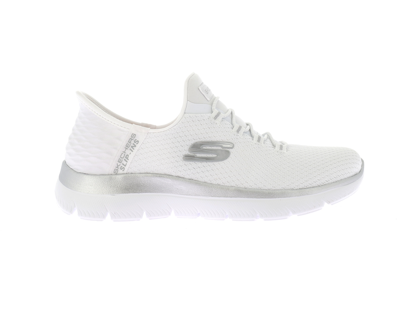 Skechers-SUMMITS DIAMOND DREAM Matières combinées Blanc Argent