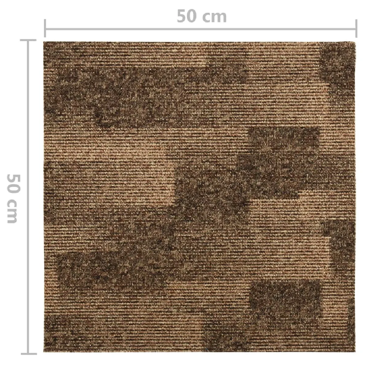 vidaXL Carreaux de tapis de sol - Marron