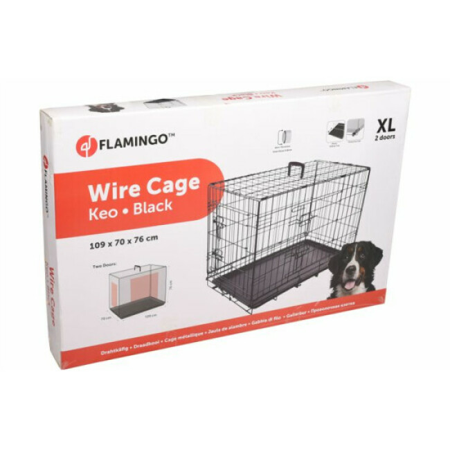 Cage pour chien Coloris Noir 2 portes