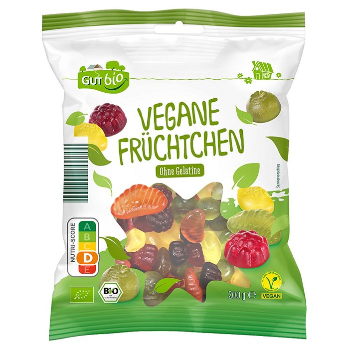 GUT BIO Bio-Fruchtgummi 200 g, Vegane Früchte
