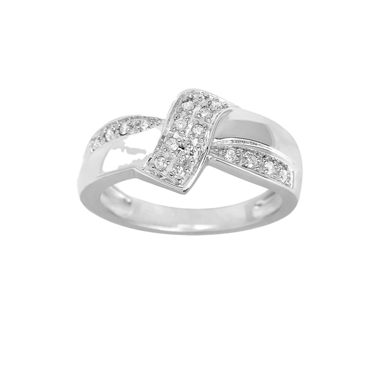 Bague Femme - Or 18 Carats - Diamant 0,16 Carats