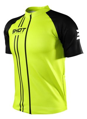 Maillot Manches Courtes Shot Unlimited Zip Jaune