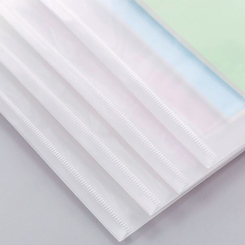 (10er Set) A4 Dokumententasche Druckknopf Pendenzen Mappe mit Visitenkarten Fenster - Transparent