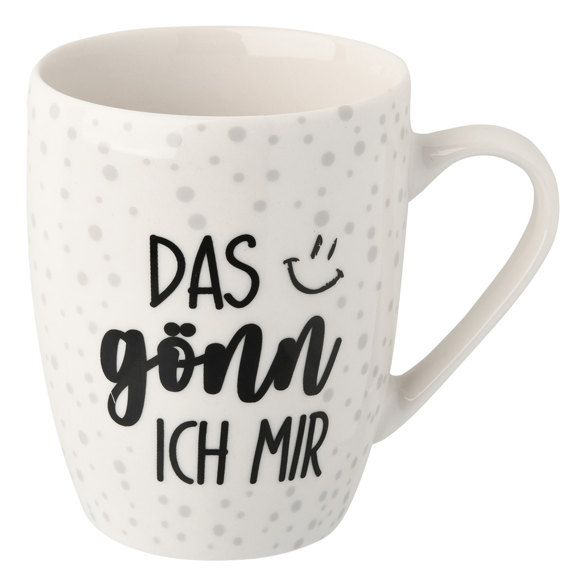 My Home Tasse mit Allover-Muster weiss / schwarz / hellgrau