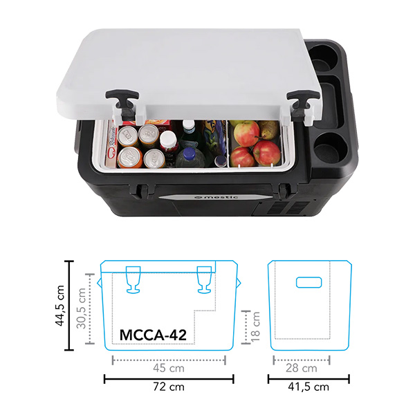 Glacière 42L multifonction 12/24V MESTIC  MCCA-42 AC/DC
