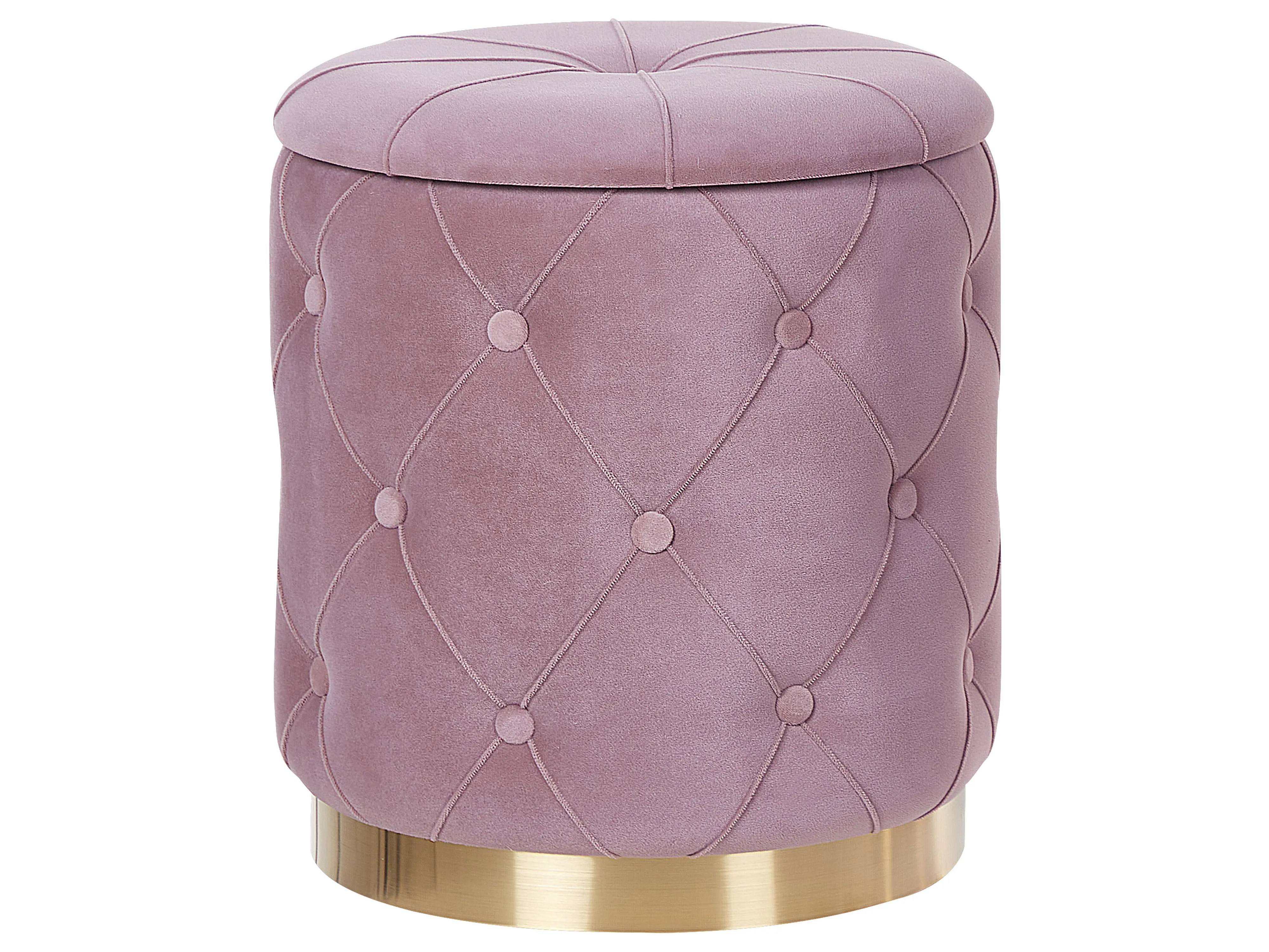 Set van 2 opbergpoefs PUEBLO Fluweel Roze