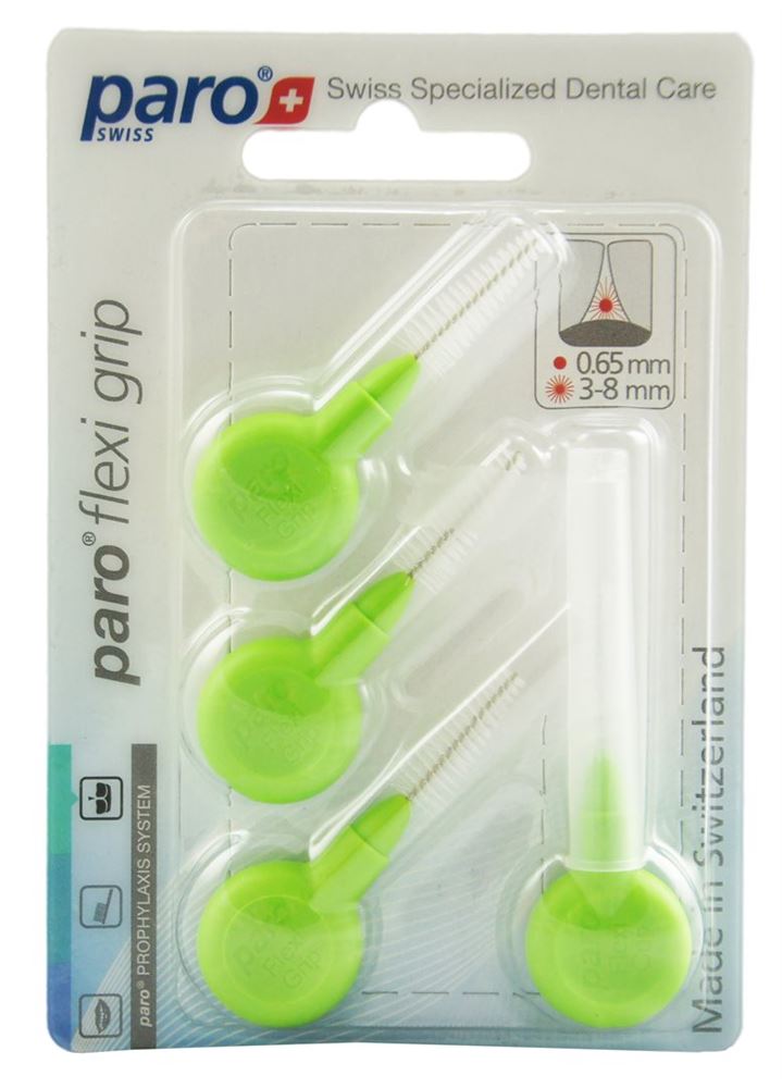 PARO Flexi Grip<br>4 Stück, 3/8.0mm, hellgrün medium konisch