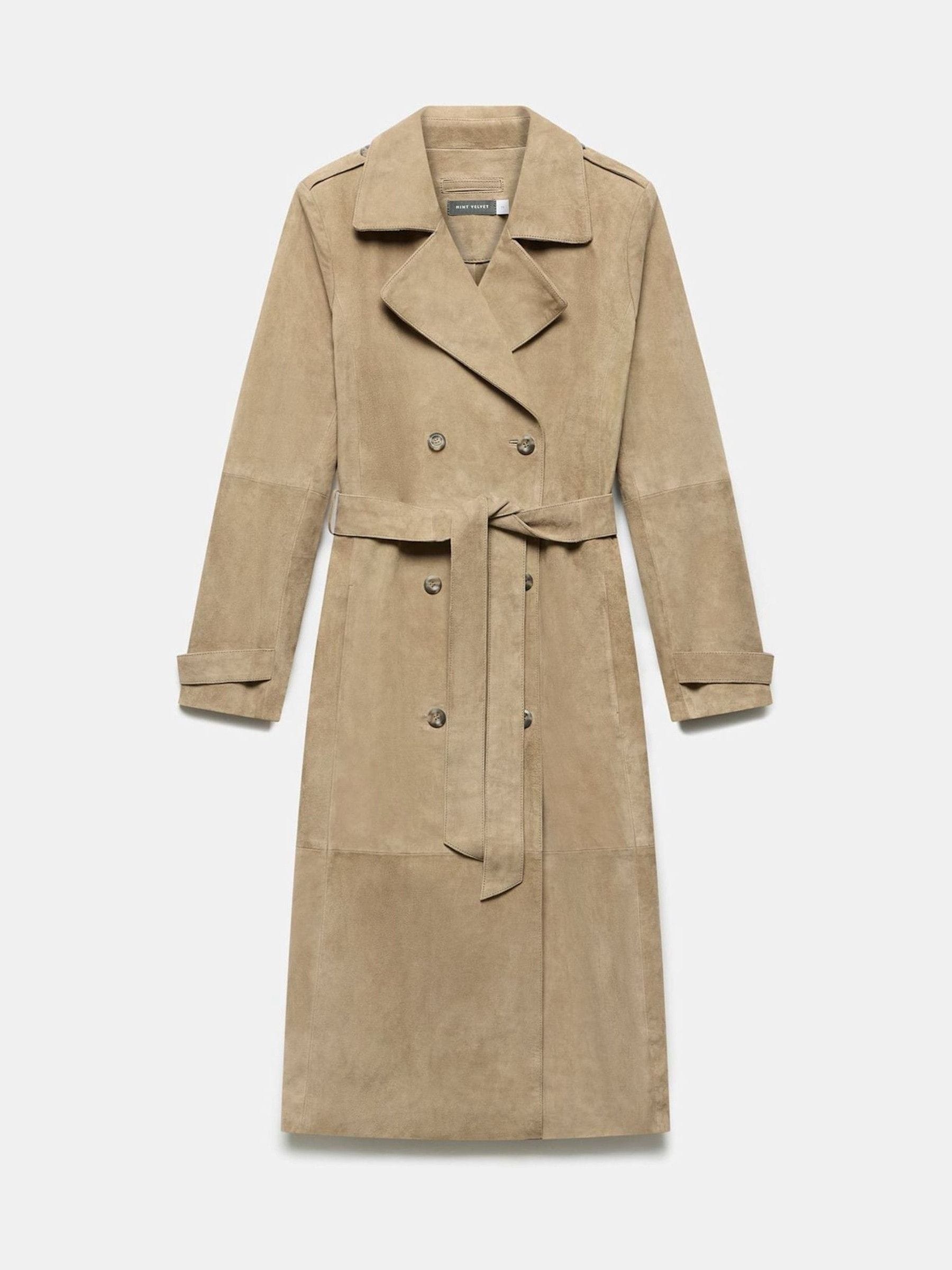 Mint Velvet Suede Trench Coat