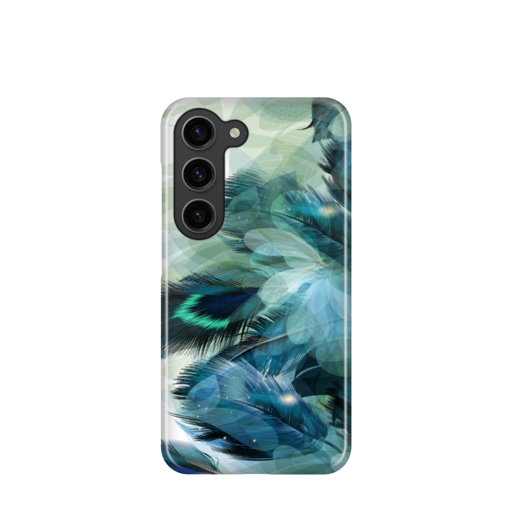 Samsung Galaxy S23 5G Kunststoff Hülle Pfauenhauch - Grün