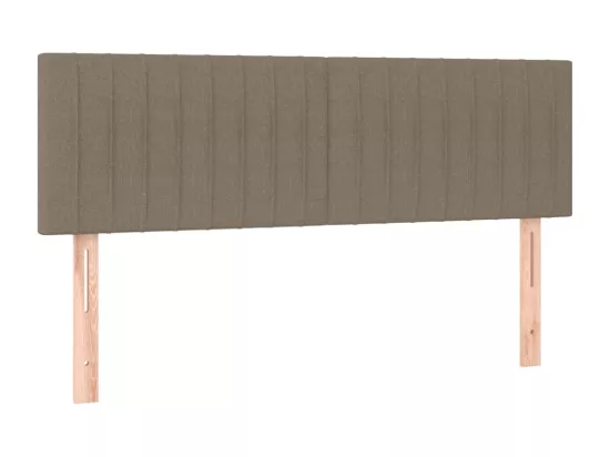 Sommier tapissier avec matelas et LED Taupe 140x190 cm Tissu