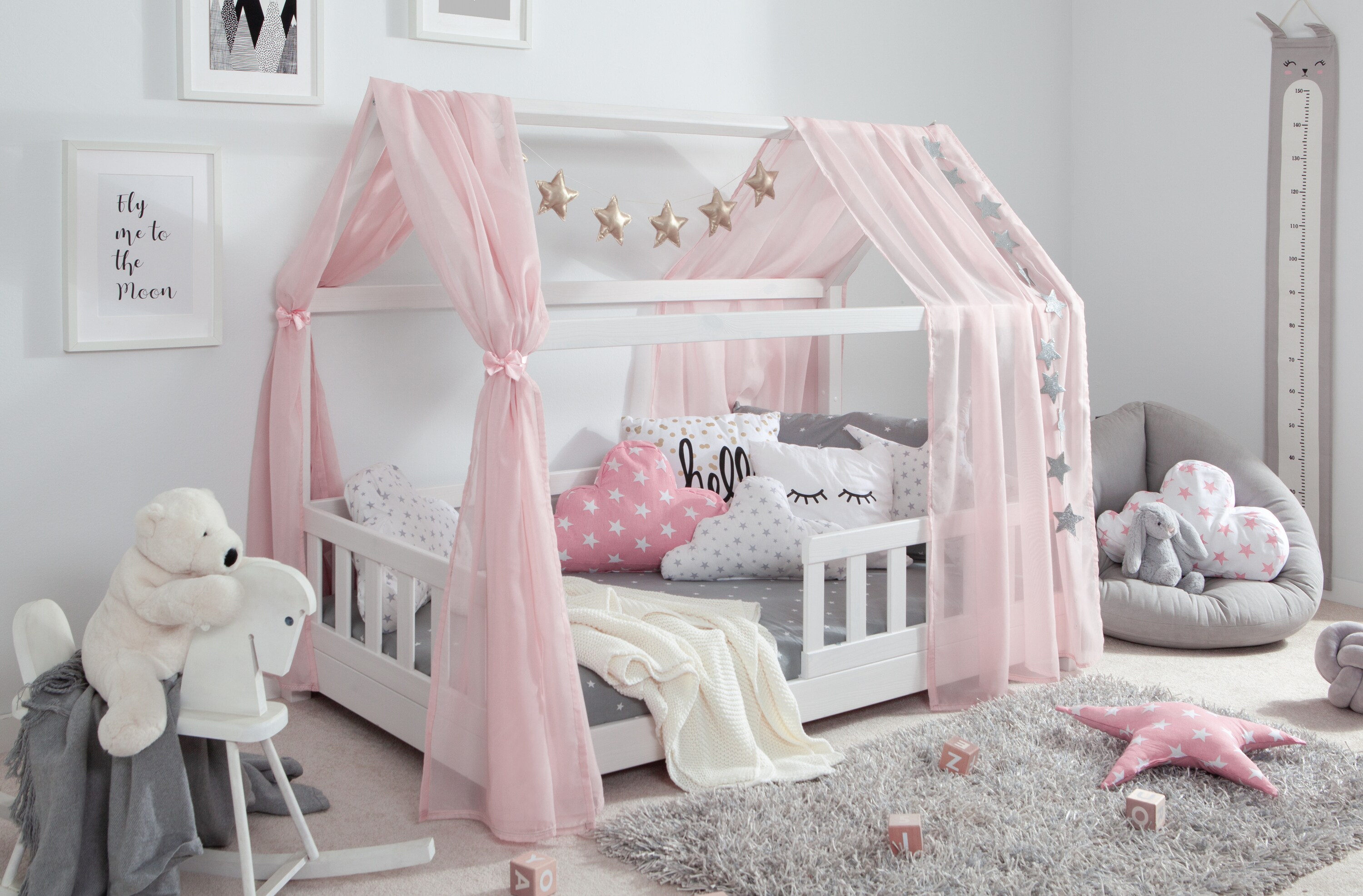 TiCAA Tüll-Set für Hausbett 