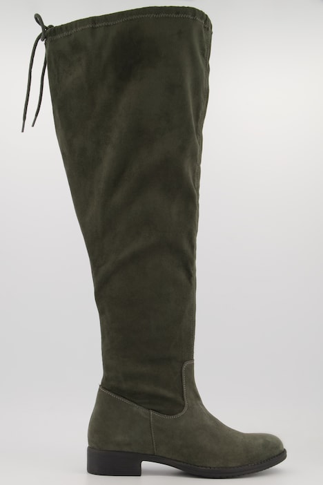 Overknee-Stiefel, Bindeband, Reißverschluss, Weite H