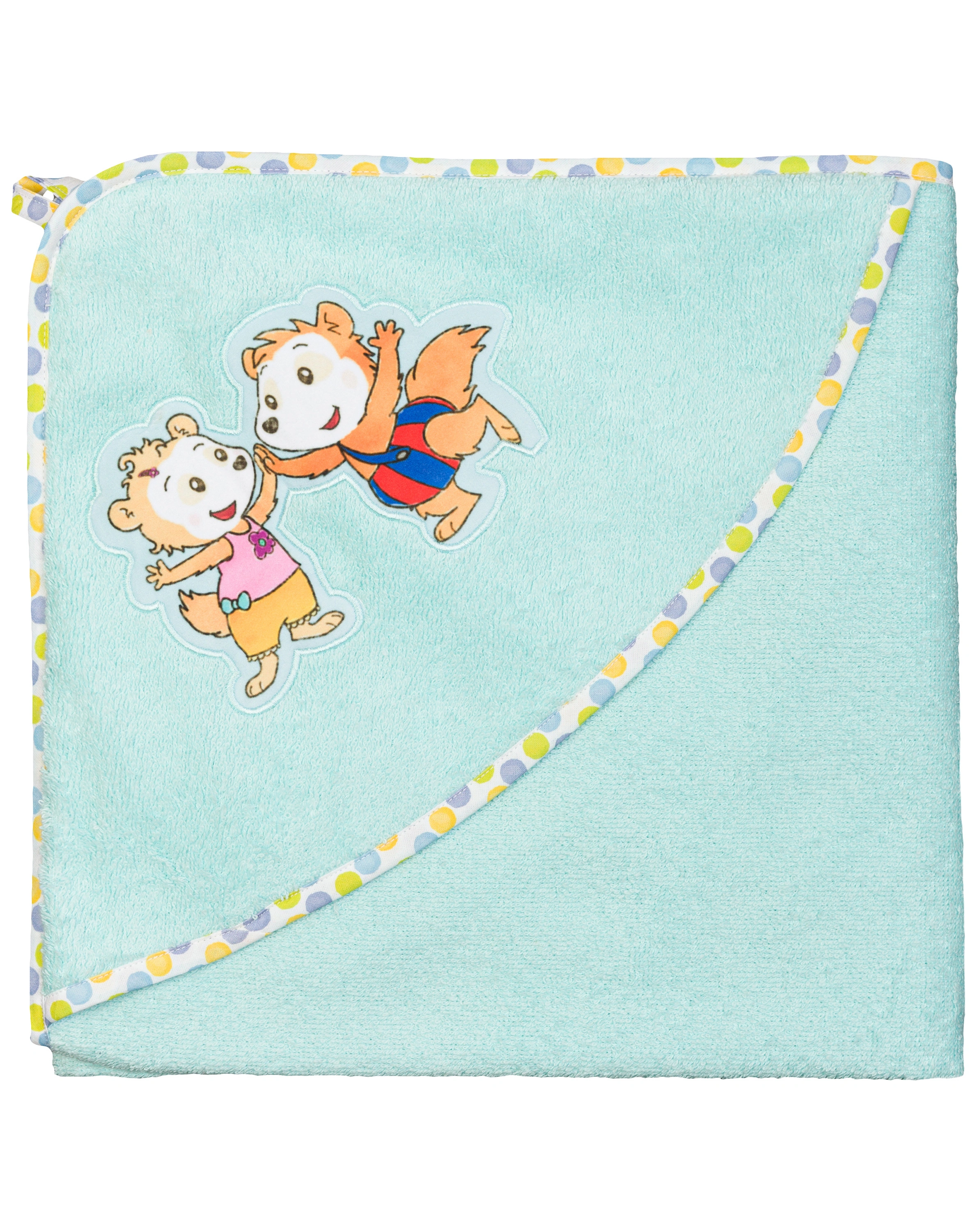 Kapuzenhandtuch BOBO SIEBENSCHLÄFER (100x100) in türkis